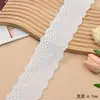 Encaje Blanco Algodón Encaje Decorativo Hecho a Mano DIY Ropa Textil para el Hogar Falda de Muñeca Encaje Vestido de Novia Encaje Decorativo
