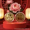 Año de la Oveja Moneda Conmemorativa de la Suerte Sobres Rojos de las Cien Bendiciones Dinero Oveja Moneda de Oro Sobre Rojo para Año Nuevo Oveja del Zodiaco Sobre Rojo de Lámina de Oro Saludos de Año Nuevo