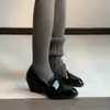 Edición Exclusiva~Mocasines Elegantes de Charol Francés-Inglés para Mujer, Punta Fina, Slip-On con Tacón Alto de Piel