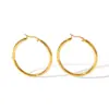 Brincos de Argola Lisos Moda Europeia e Americana Exagerados High-End Clássico Aço Inoxidável Argola de Orelha Joias Atacado Não Desbota