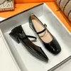 Zapatos Mary Jane, Zapatos Rojos, Primavera y Otoño 2026, Punta Cuadrada Baja, Tacón Bajo, Correa Única, Tacón Grueso, Sencillo, Versátil, Cómodo