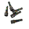 Soquete de Bits para Chave de Fenda Encaixável Não Magnético, Soquete de Bits Hexagonal Universal de Aço Vanádio de Alta Dureza para Furadeira Elétrica