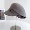 Sombrero Ecuestre de Doble Ala Estilo Chanel para Mujer, Sombrero de Paja con Protección Solar para Verano, Gorra Newsboy Plegada para Viajar con Ala Suave