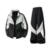 Feishun 2026 Primavera Nuevo Traje de Hombre con Bloques de Color y Cuello Alto Impermeable Traje de Ocio para Exteriores