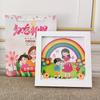 Regalo para el Día del Maestro Pegatinas de Pintura de Diamantes para Niños Taladros de Resina DIY Pegatinas Aleatorias Taladros de Punta Pintura de Diamantes al Por Mayor