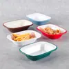 Prato Retangular de Melamina Prato para Fondue Prato de Lanche Prato de Salada Tigela de Sobremesa para Restaurante Louça Comercial Imitação de Porcelana