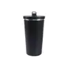 Taza térmica de acero inoxidable 304, termo de doble pared con popote, diseño elegante, portátil, adecuada para estudiantes, unisex, para café y agua