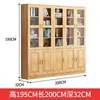 Combinação de Estante de Madeira Maciça, à Prova de Poeira, Simples e Moderna, com Portas de Vidro, de Chão, de Parede, Armário de Armazenamento para Quarto e Estudo