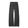 Design Retro Americano Costura Contrastante Jeans Desconstruído para Homens e Mulheres Chegada Nova Outono Estilo Unissex Calças Banana Emagrecedoras
