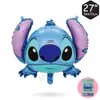 Globo de Película de Aluminio con Tema de Dibujo Animado de Stitch para Fiesta de Cumpleaños Infantil, Decoración de Ambiente, Tarjeta Única