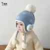 Gorro de Bebé Otoño e Invierno para Bebé Niño Gorro Engrosado Cálido con Protección para las Orejas Gorro de Lana Tejido para Salidas de Invierno de Bebé Niña