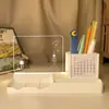 Nuevo portalápices 3D luz nocturna USB calendario para oficina en casa rotulación creativa regalo adornos de regalo luz nocturna