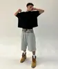 Marca de Moda Americana de Calle Transfronteriza Europea y Americana Pantalones Cortos Camuflados de Siete Puntos de Doble Cintura para Hombre Sueltos de Moda Tendencia Pantalones Cortos Casuales para Hombre
