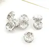 Acessórios de Liga para Joias DIY Transfronteiriços Anéis de Diamante Contas Espaçadoras 6mm/8mm Contas Espaçadoras Coloridas Pulseira com Contas de Roda Cravejadas de Diamantes