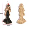 Accesorios de Joyería de Aleación para Hacer Manualidades con Forma de Gota de Aceite Bolsita de Maquillaje para Niñas Accesorios de Tacones Altos Pulsera Pendientes Colgante W507