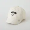 Gorra de Béisbol con Visera de Algodón y Plumón Grueso Cálido para Bebés Niños y Niñas Cuadros de Rombos Letra Bordada