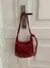 Bolso Transfronterizo para Mujer 2025 Otoño e Invierno Nuevo Diseño de Nicho Bolso Cruzado con Borlas Bolso de Hombro Versátil Retro Bolso Tote Grande