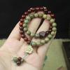 Sándalo verde DIY Pulsera Meiling de doble capa para hombre y mujer Juego cultural Joyería Artesanías cuentas de rosario mayoreo de fábrica