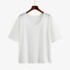 Ropa de Verano 2026 para Mujeres Tallas Grandes de 100 kg, Prendas de Punto Sueltas y Oversize, Camiseta de Manga Corta para Mujeres con Sobrepeso T22397