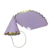 Sombrero de Fiesta para Niños y Adultos de Color Puro con Sombrero de Cumpleaños de Papel Decorativo Láser de Película de Aluminio Transfronterizo Papel Brillante Colorido