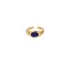 Anillo abierto de piedra natural ámbar retro estilo Maillard para mujer, temperamento nicho, versátil para el trabajo, pulsera para mujer