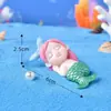 Acessórios de decoração DIY de argila para micro paisagem de sereia