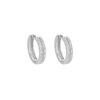 Pendientes de Diamantes de Doble Fila Estilo Nuevo para Hombres, Pendientes Pequeños de Aro de Moda Transfronterizos para Mujeres, Accesorios de Lujo Ligeros Versátiles con un Toque de Alta Gama