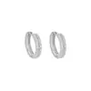 Pendientes de Diamante de Doble Fila Transfronterizos para Hombre, Modernos, a la Moda, de Alta Gama, Estilo Lujo Ligero, Nicho, Hebilla de Oreja Joyería con Diseño Personalizado para Mujer