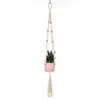 Cuerda de Algodón Tejida a Mano Estilo Bohemio Maceta para Plantas y Flores Cesta Colgante Bolsa de Red Cuerda para Colgar Colgante de Pared Cuerda para Colgar