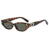Gafas de Sol Pequeñas con Montura Transparente Estilo Ojo de Gato Estilo Callejero Europeo y Americano Gafas Unisex Versátiles de Moda Tendencia 206 D110