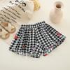 Shorts para Niña Ropa de Verano Delgada Ropa Infantil Versátil Casual Sueltos Algodón Seda Moda para Niña Elegantes Pantalones Falda Plisada