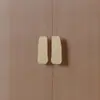 Nuevo Manillar de Puerta de Madera Maciza de Alto Grado Estilo Chino Manillar Redondo de Acero Inoxidable para Puerta de Cristal Sin Marco Listo para B&B Hotel