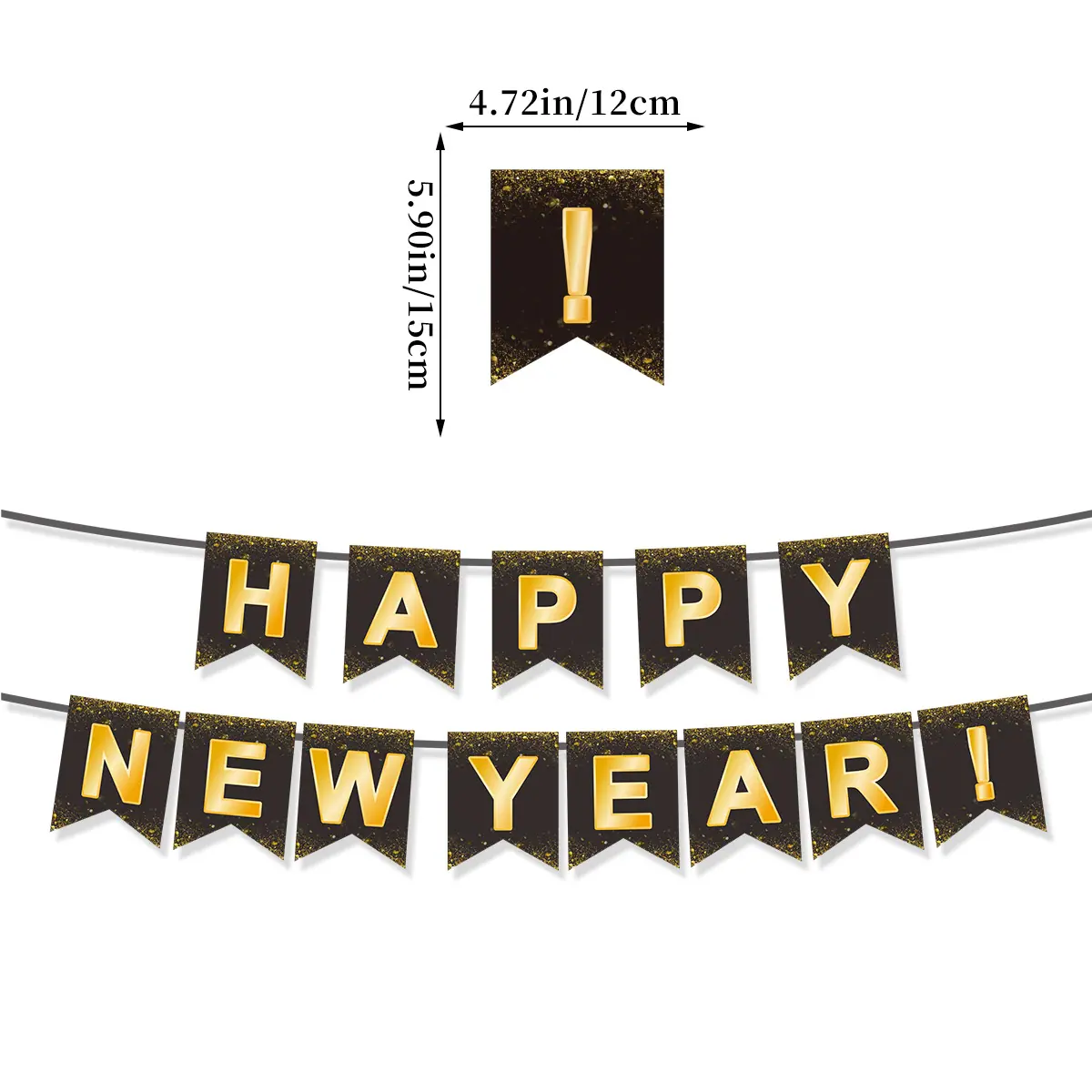 25款新年烫金拉旗尺寸