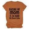 Raising my mom es un sitio independiente de Amazon eBay para camisetas de mujer cómodas, versátiles y elegantes de cuello redondo y manga corta