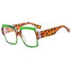 Venta caliente transfronteriza, gafas lisas, montura grande, color anti-luz azul, montura de gafas personalizada de moda decorativa para mujer