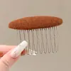 Grampo de Cabelo com Laço Estampa de Leopardo para Mulheres, Presilha Preta com Design de Coroa Alta, Franja Lateral e Grampos para Cabelo Fino, Acessório de Cabelo de Luxo