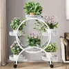 Suporte de flores suporte de vaso de flores prateleira de armazenamento sala de estar de piso móvel com rodas suporte de vaso de flores jiboia varanda multi-camada doméstico
