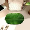Tapete Simples para Casa em Forma de Folha de Terra de Diatomáceas, Tapete de Banheiro Absorvente de Água Antiderrapante, Tapete Drenante e Absorvente de Água para Bancada de Cozinha