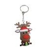 Llavero de ciervo navideño, adornos de muñeco de nieve navideño, colgante de caja de regalo de Navidad, adornos navideños de plástico