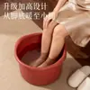 Balde para Banho de Pés para Uso Doméstico, Bacia Isolada para Imersão dos Pés, Espessada e Aprofundada, Adequada para Outono e Inverno, Balde para Lavar os Pés de Dormitório, Bacia para Banho de Pés com Massagem que se Estende até as Panturrilhas