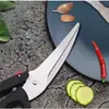 Tesoura de Cozinha Multifuncional com Trava, Tesoura Potente para Cortar Peixe e Ossos de Frango, Tesoura de Poda de Jardim, Tesoura para Alimentos, Tesoura para Churrasco, Tesoura Doméstica