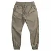 Pantalones de verano para hombre, finos, sencillos, atados al tobillo, holgados, casuales, marca de moda, elásticos, seda helada, secado rápido, pantalones deportivos para hombre