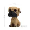 Ornamentos de Carro Bulldog Corgi Cabeça de Balanço Estilo Coreano, Boneco de Carro Criativo de Desenho Animado, Decoração de Painel Interno