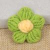 Lindo y Dulce Flor Puff Hecha a Mano Lana Crochet Pequeño Broche de Flor Flor Decorativa para Ropa Decoración para Bufanda Sombrero