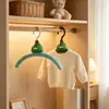 Percha Curva Monstruo Verde Pequeño, Hombro Ancho, Multifuncional, Antideslizante, Sin Arrugas, para Ropa de Adultos, Percha para Secado de Ropa sin Deformar
