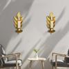 Portavelas de metal creativo para colgar en la pared forma de espiga de trigo portavelas de hierro atmósfera para crear decoraciones venta al por mayor