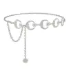 Estilo Étnico Transfronterizo Europeo y Americano Retro Francés Cadena de Cintura Larga de Aleación con Flores Cadena de Cintura Electropulada de Boutique Disparo Real Bohemio