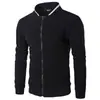 Chaqueta nueva para hombre hecha a medida con cremallera y cuello alto, cárdigan a cuadros casual de moda para hombre de la fábrica