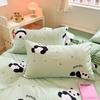 Par de Fundas de Almohada de Algodón de Dibujos Animados de Primavera Nantong Fundas de Almohada de Algodón Puro 48X74Cm Hogar Funda de Almohada Individual Venta al por Mayor