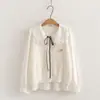 Conjunto de Dos Piezas para Mujer Estilo Dulce Universitario Japonés Dibujo Animado Corazón Conejo Chaleco + Camisa con Cuello de Corbata Otoño 2026 26057